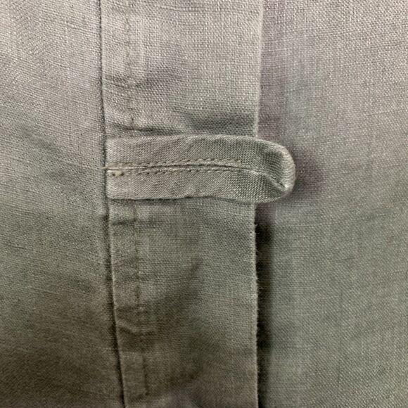 J Jill Love Linen Button Front Light Weight Vest Olive Green 100% Linen Sz Small - Picture 5 of 12